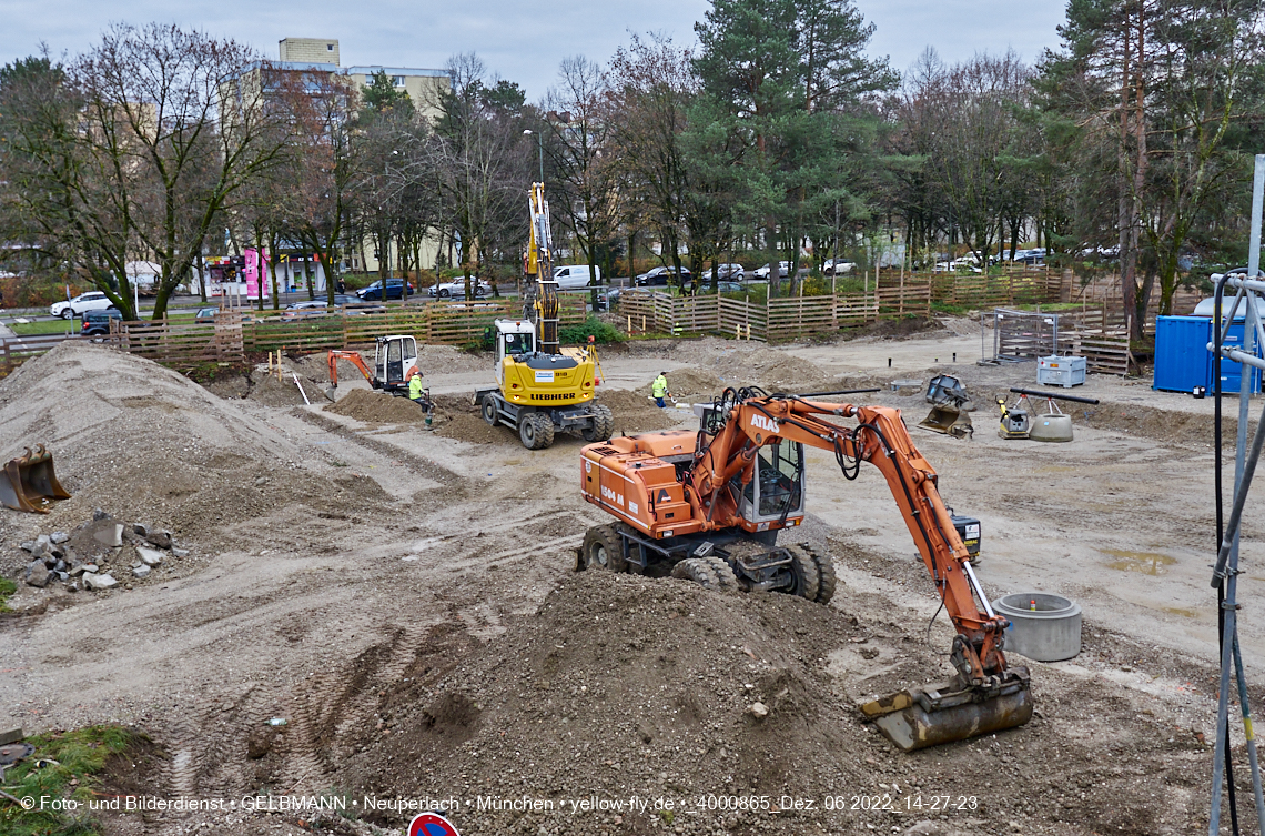 02.12.2022 - Baustelle an der Quiddestraße Haus für Kinder in Neuperlach